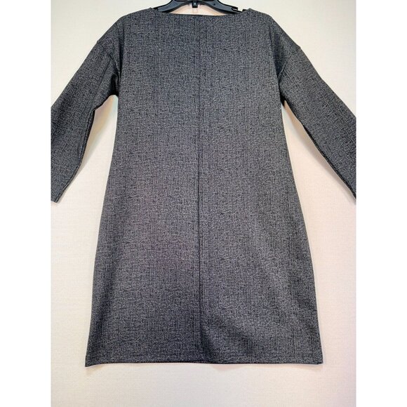 Banana Republic Women's Shift Dress Pleated Sleeves Size XS Gray Black Career - Picture 10 of 11
